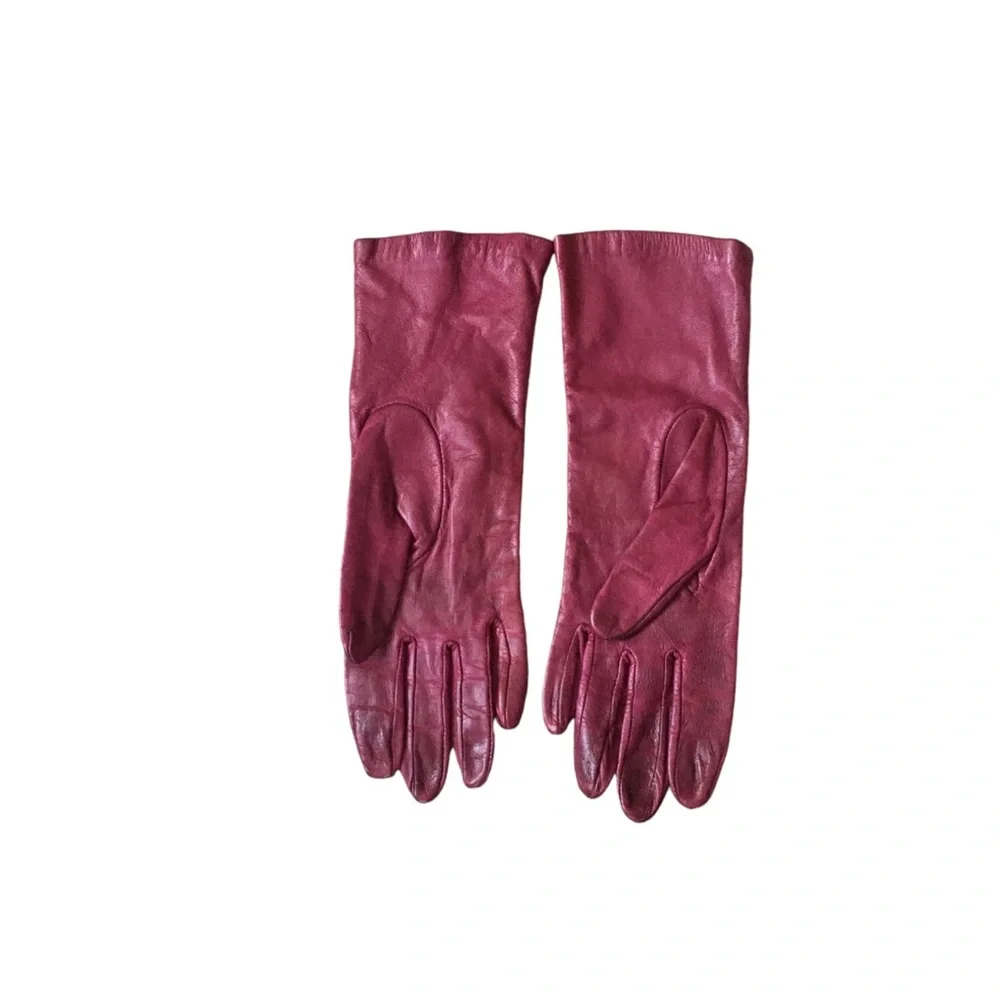 Nordstrom Maroon Vintage Classic Gloves 7